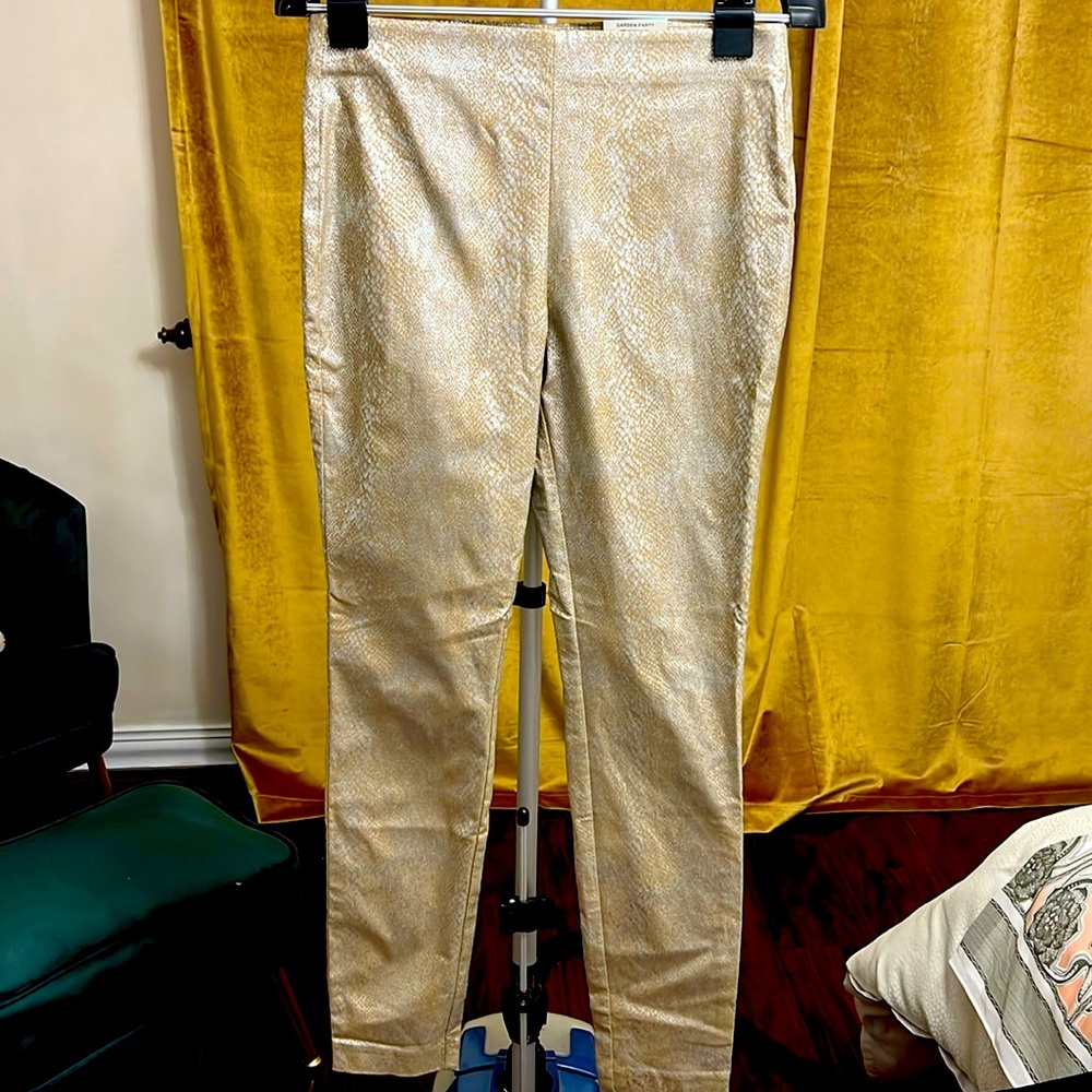 Snake skin imitation skinny pants